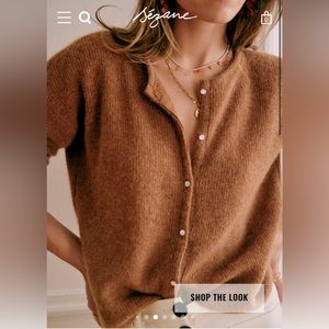 NWOT Sezane Gaspard Cardigan in Camel. Size M